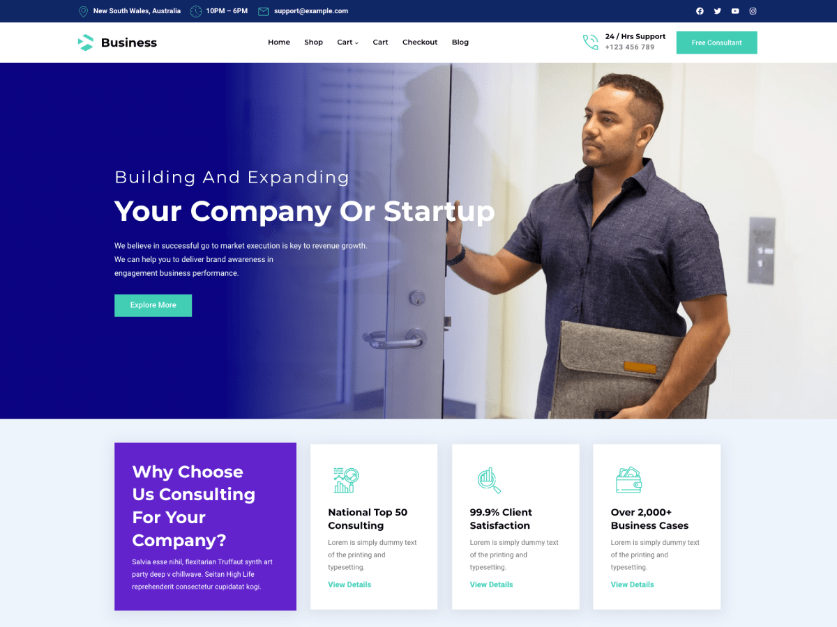 Gutenify Business - Tema WordPress Gutenify Business