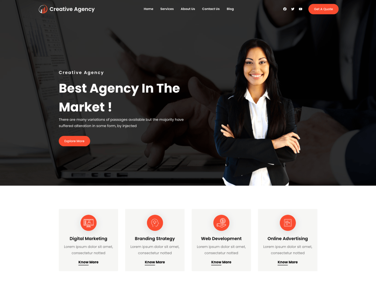 Gutenify Creative Agency - Tema WordPress Gutenify Creative Agency