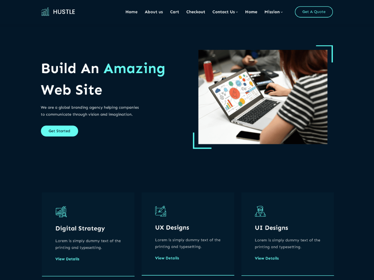 Gutenify Hustle - Tema WordPress Gutenify Hustle