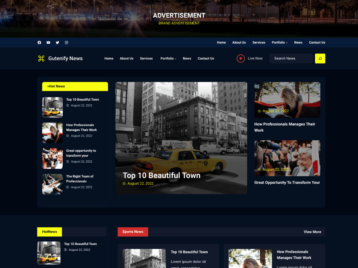 Gutenify News - Tema WordPress Gutenify News