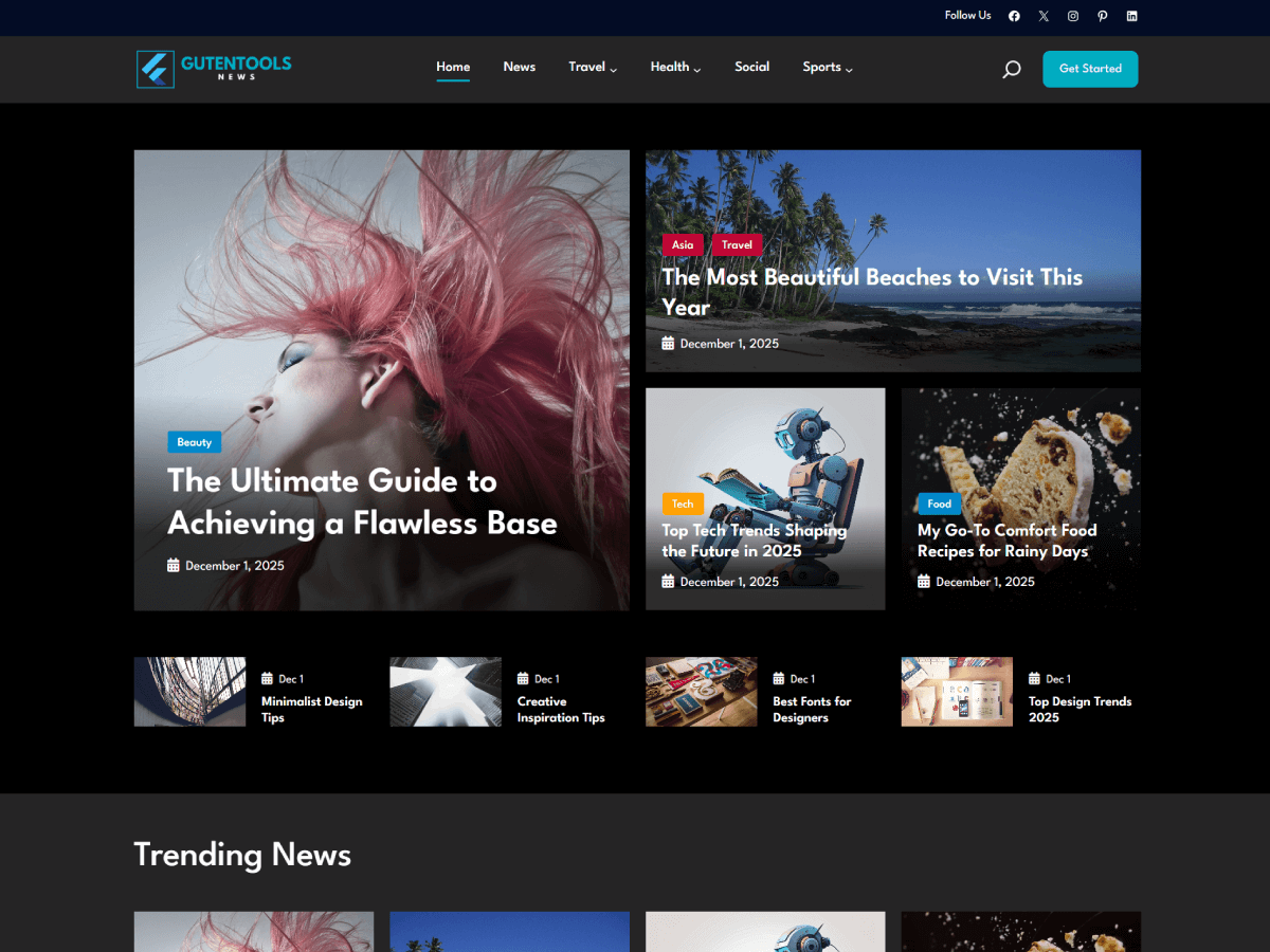 Gutentools News - Tema WordPress Gutentools News