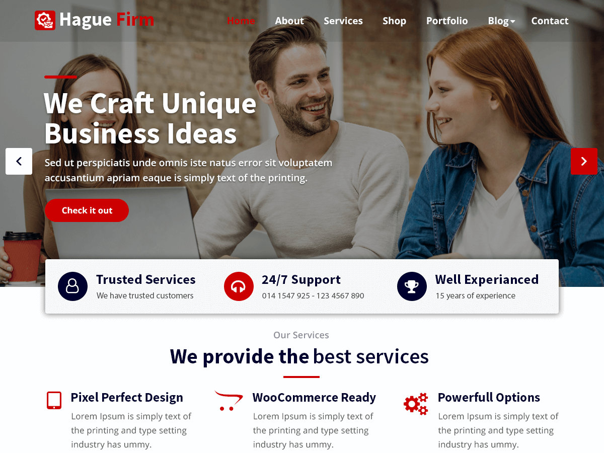Hague Firm - Tema WordPress Hague Firm