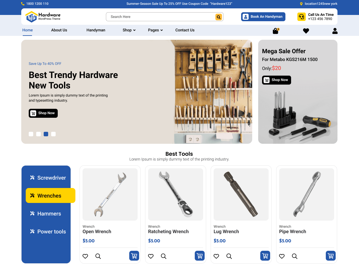 Hardware Dealer - Tema WordPress Hardware Dealer