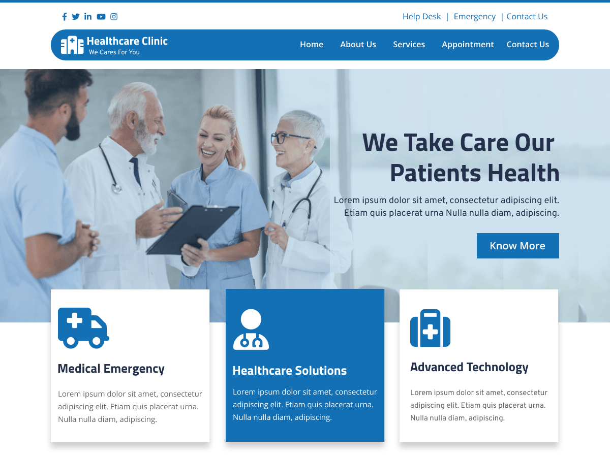 Healthcare Clinic - Tema WordPress Healthcare Clinic