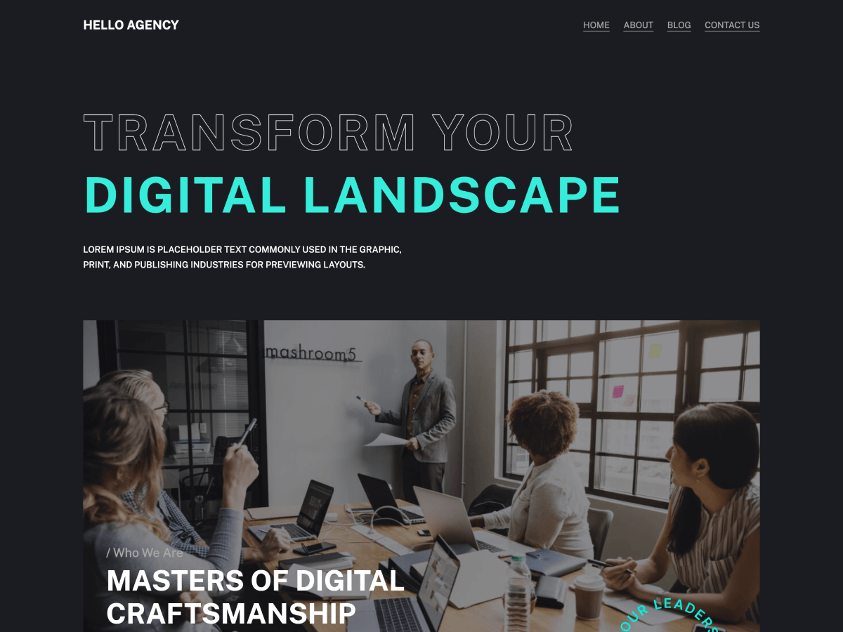 Hello Agency - Tema WordPress Hello Agency