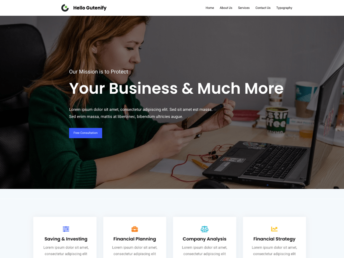 Hello Gutenify - Tema WordPress Hello Gutenify