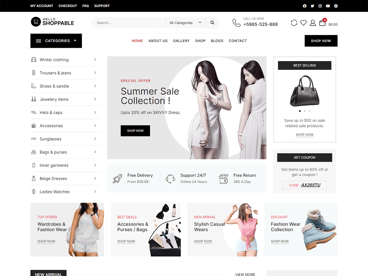 Hello Shoppable - Tema WordPress Hello Shoppable