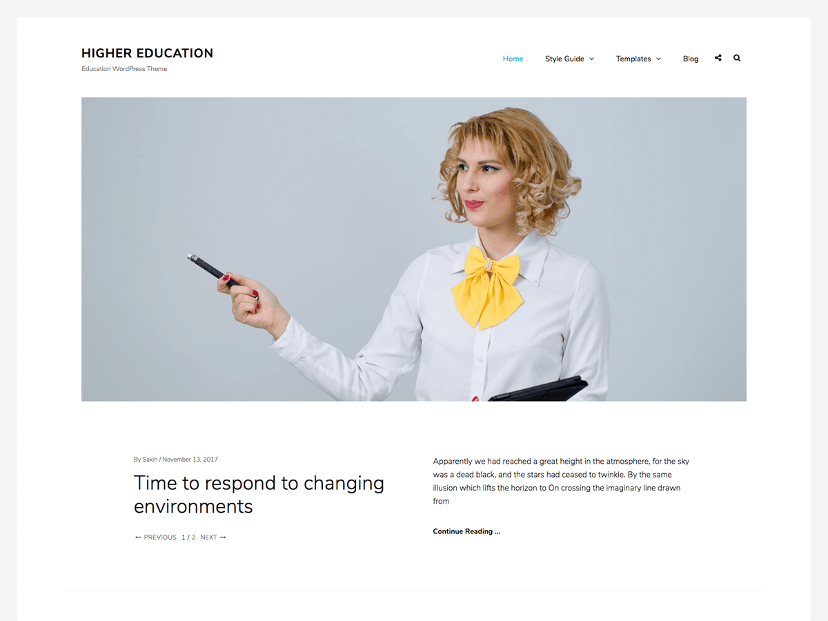 Higher Education - Tema WordPress Higher Education