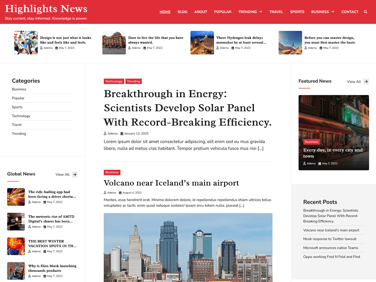 Highlights News