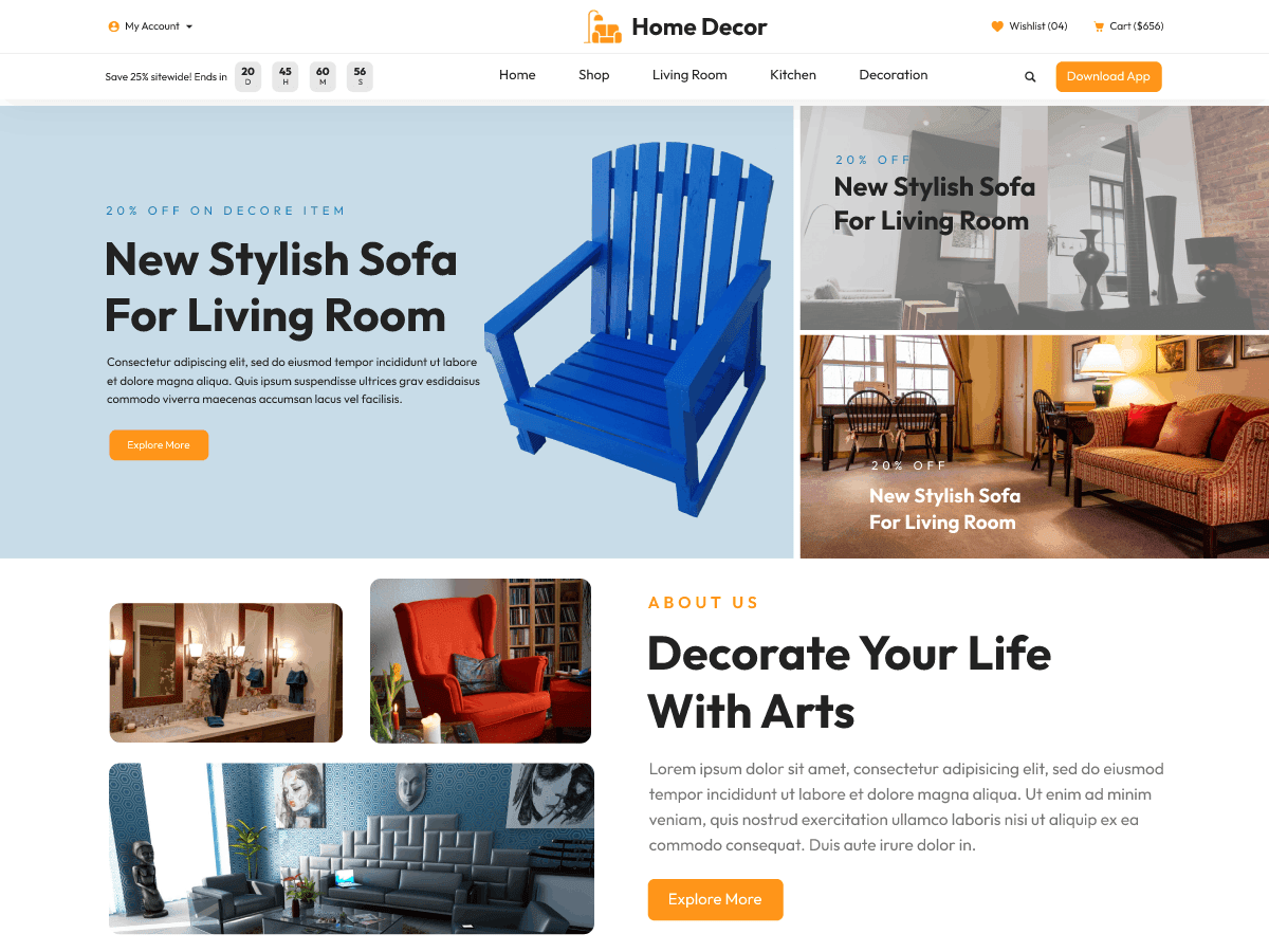Home Decor Shop - Tema WordPress Home Decor Shop