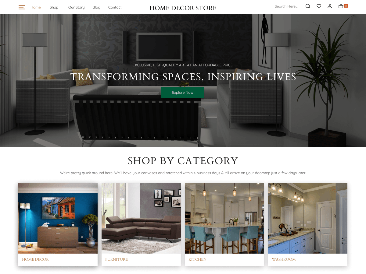 Home Decor Store - Tema WordPress Home Decor Store