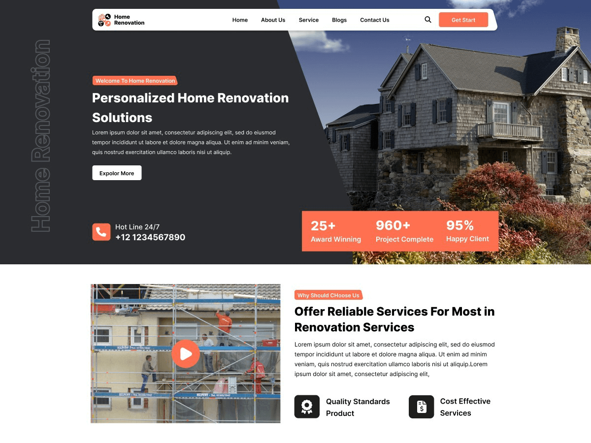 Home Renovation Agency - Tema WordPress Home Renovation Agency