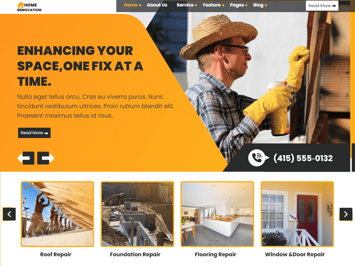 Home Renovation Services - Tema WordPress Home Renovation Services