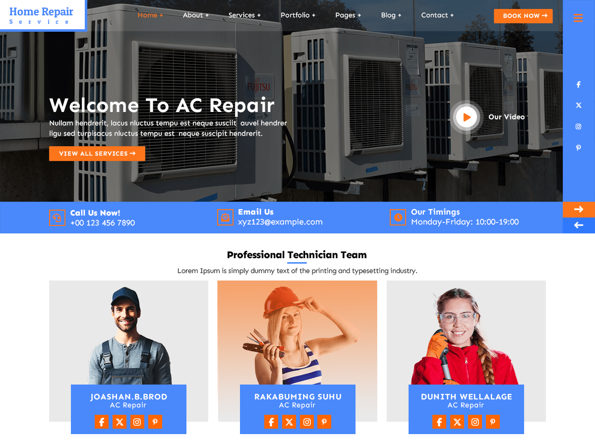 Home Repair Service - Tema WordPress Home Repair Service