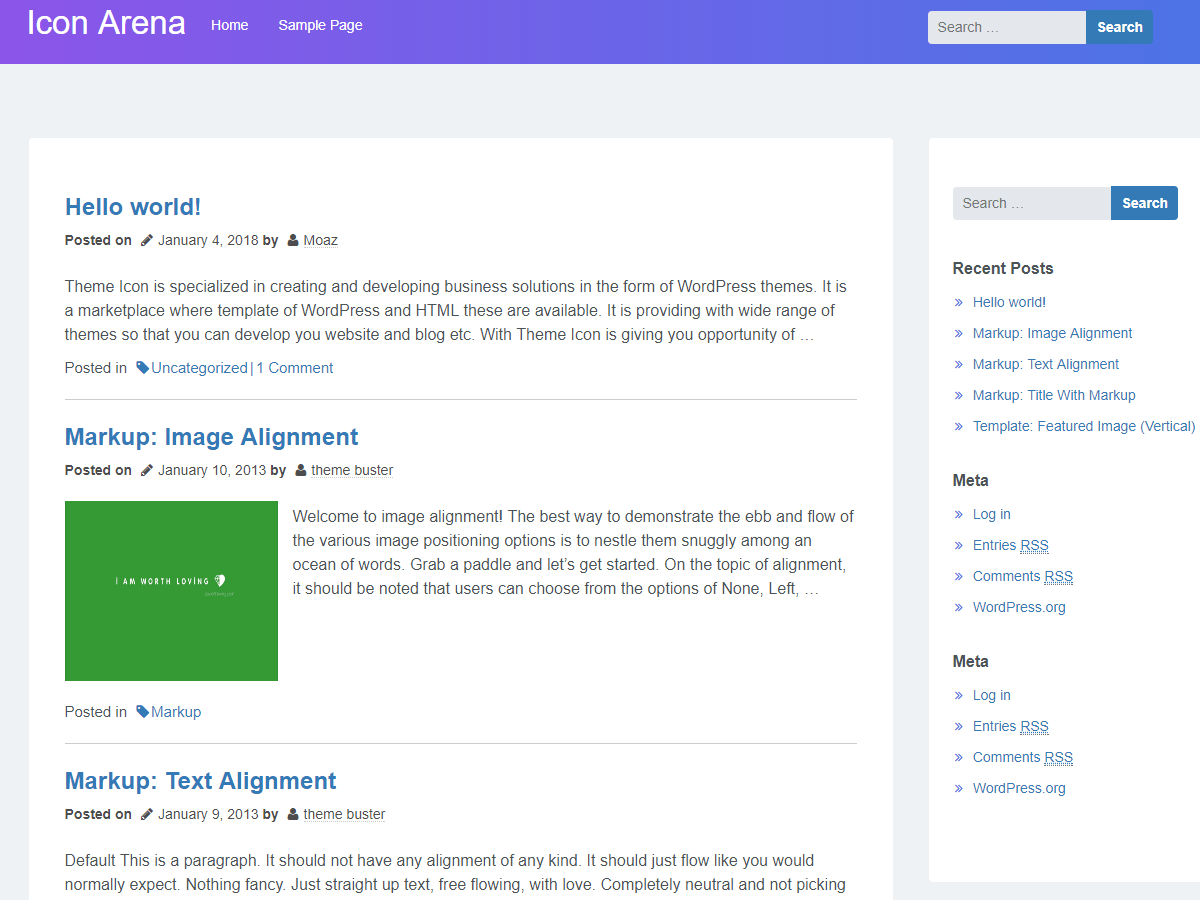 Icon Arena - Tema WordPress Icon Arena