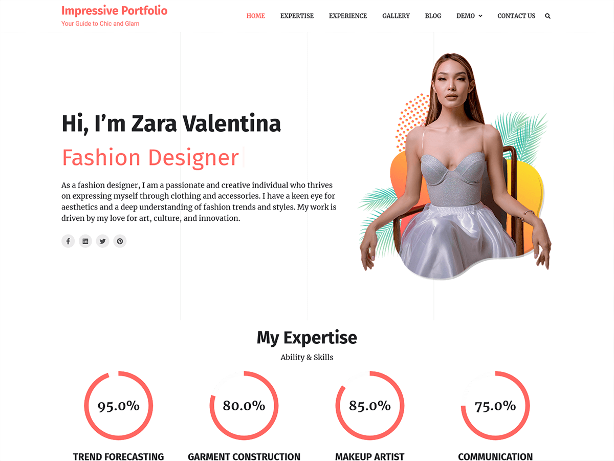 Impressive Portfolio - Tema WordPress Impressive Portfolio