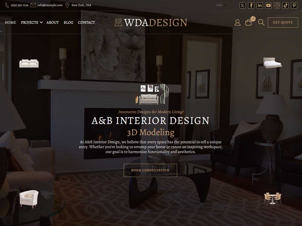Interior Design WDA - Tema WordPress Interior Design WDA