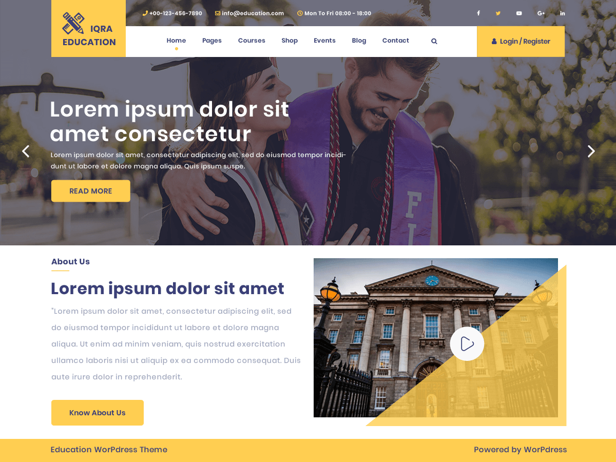 Iqra Education - Tema WordPress Iqra Education