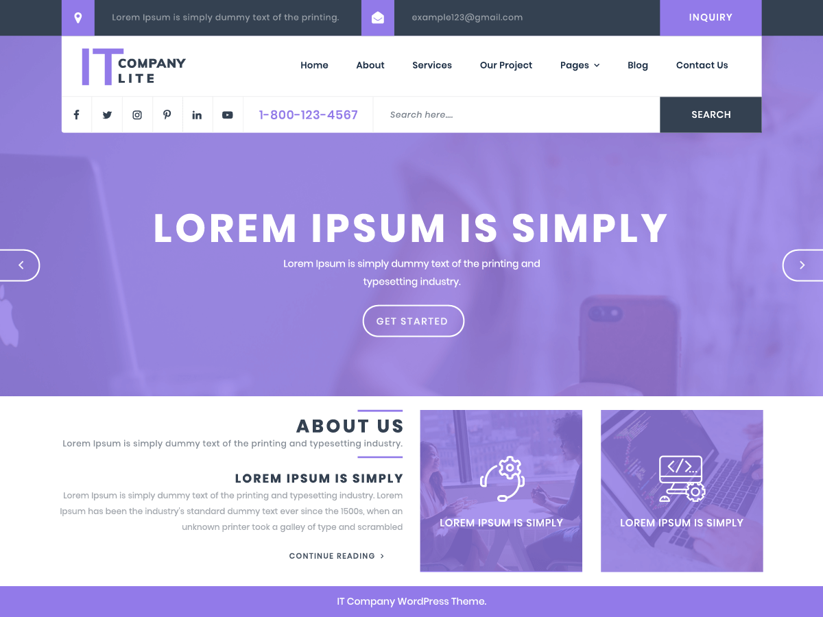 IT Company Lite - Tema WordPress IT Company Lite