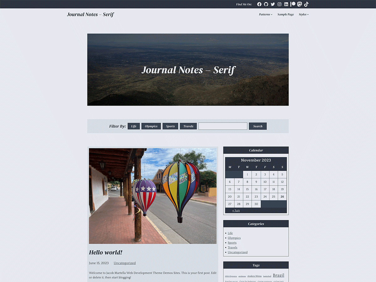 Journal Notes