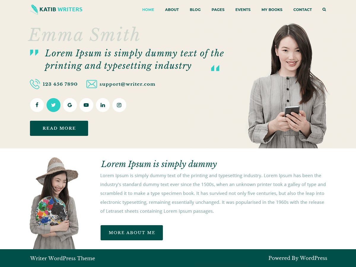 Katib Writers - Tema WordPress Katib Writers