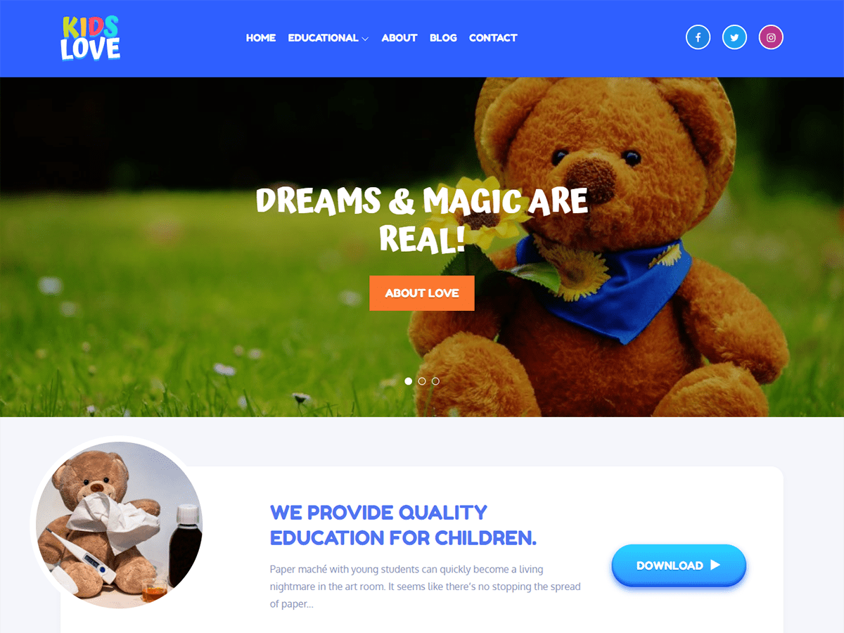 Kids Love - Tema WordPress Kids Love
