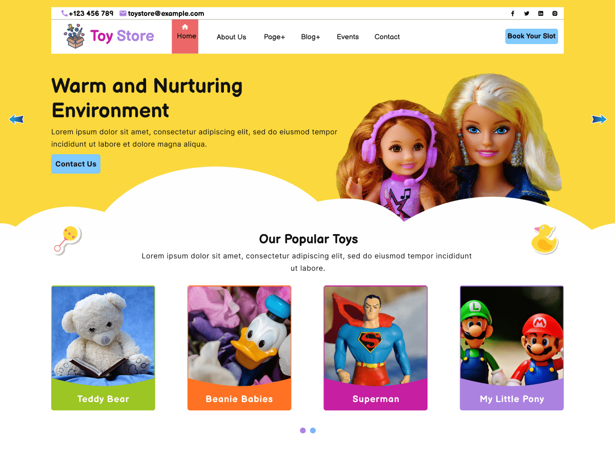 Kids Toy Center - Tema WordPress Kids Toy Center