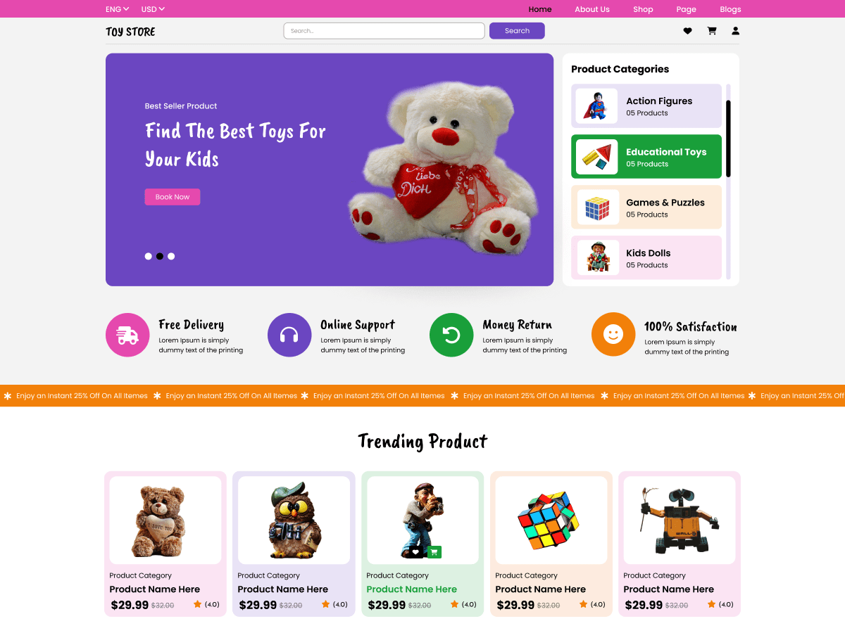 Kids Toys Store - Tema WordPress Kids Toys Store