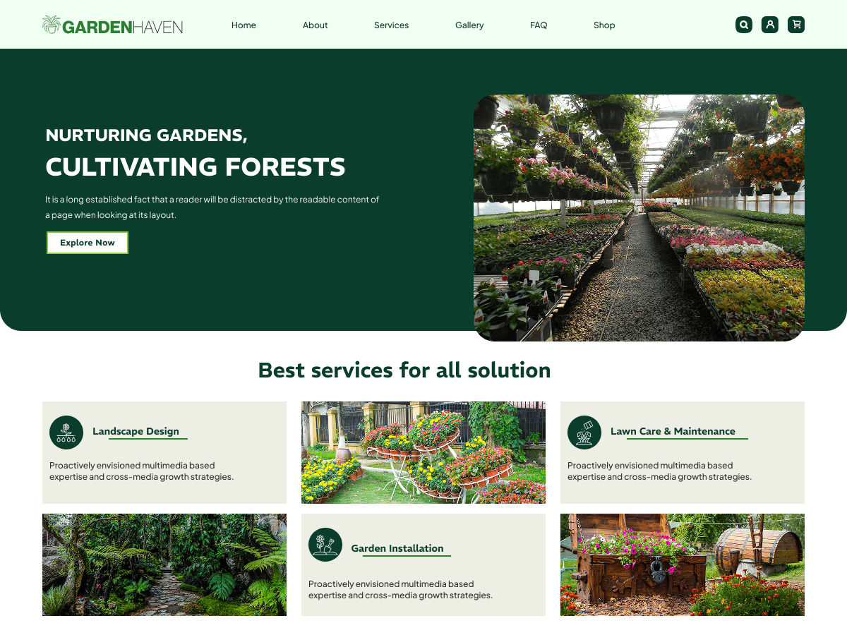 Landscape Gardening - Tema WordPress Landscape Gardening