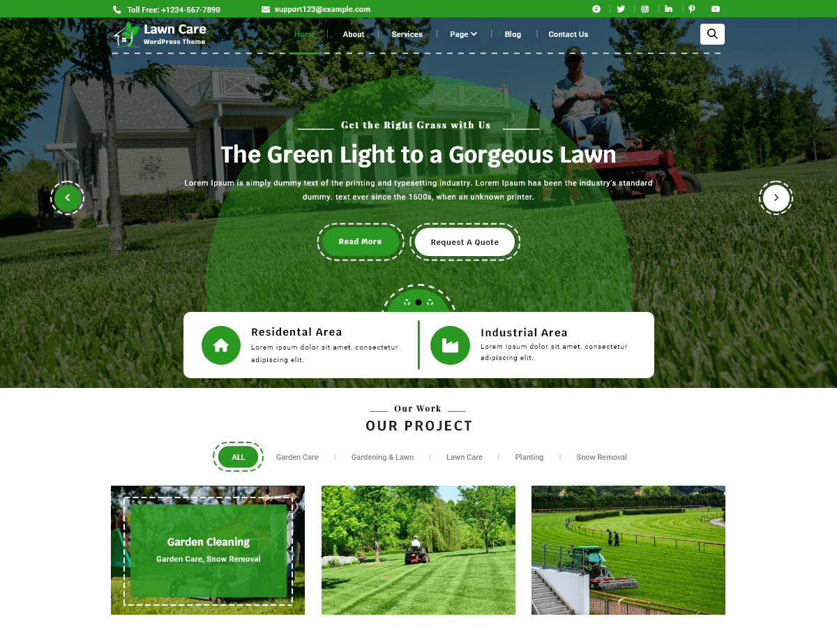 Lawn Care - Tema WordPress Lawn Care
