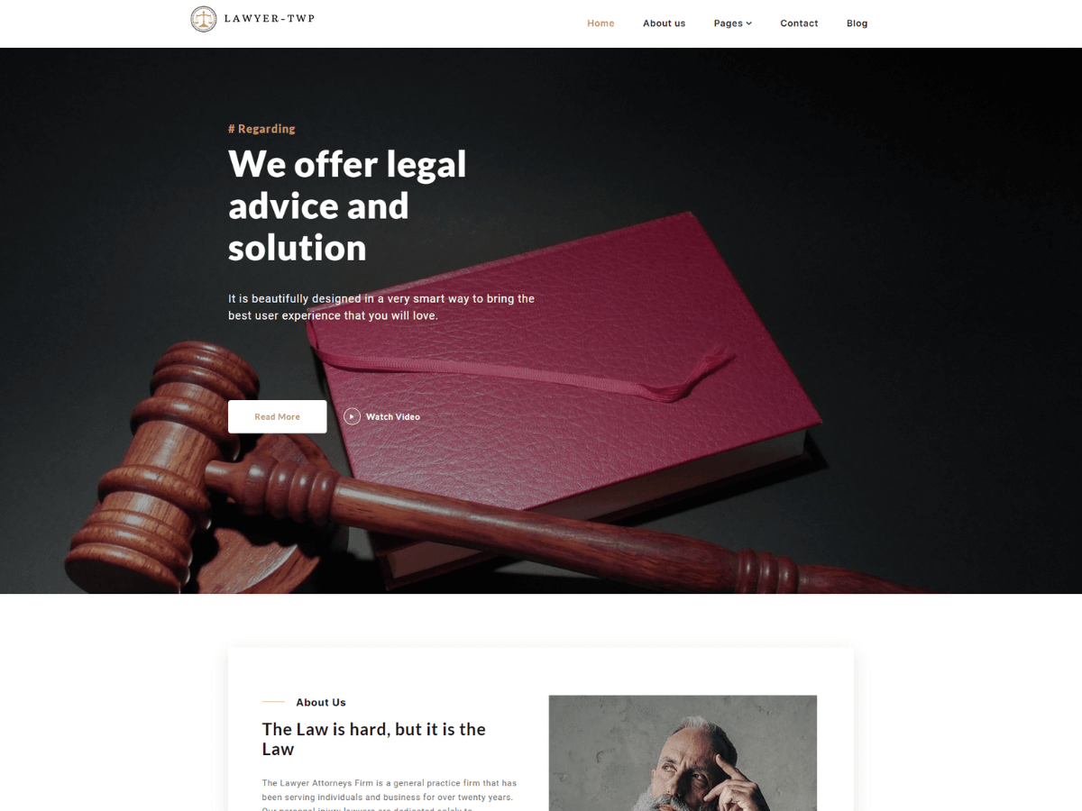 Lawyer Elementor - Tema WordPress Lawyer Elementor