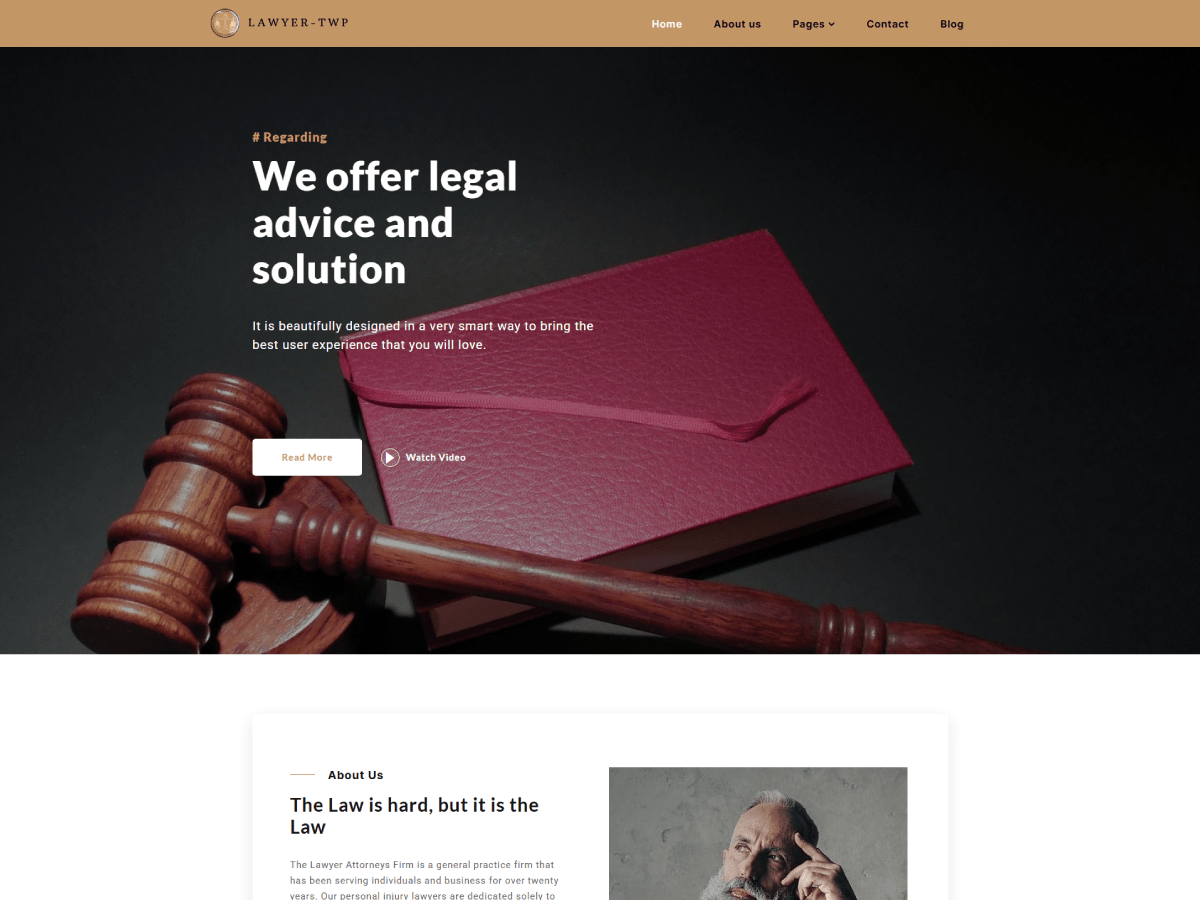 Lawyer TWP - Tema WordPress Lawyer TWP