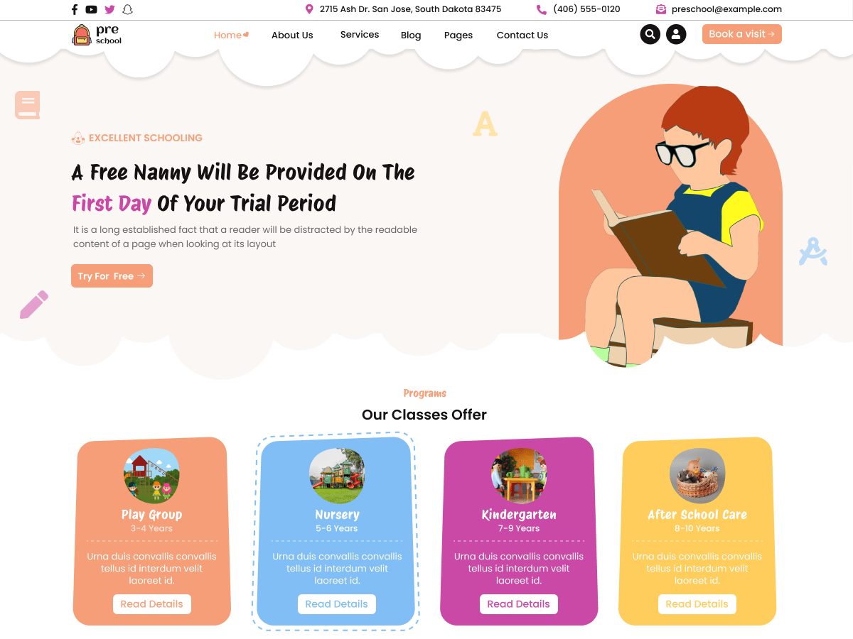 Legacy Preschool Kindergarten - Tema WordPress Legacy Preschool Kindergarten