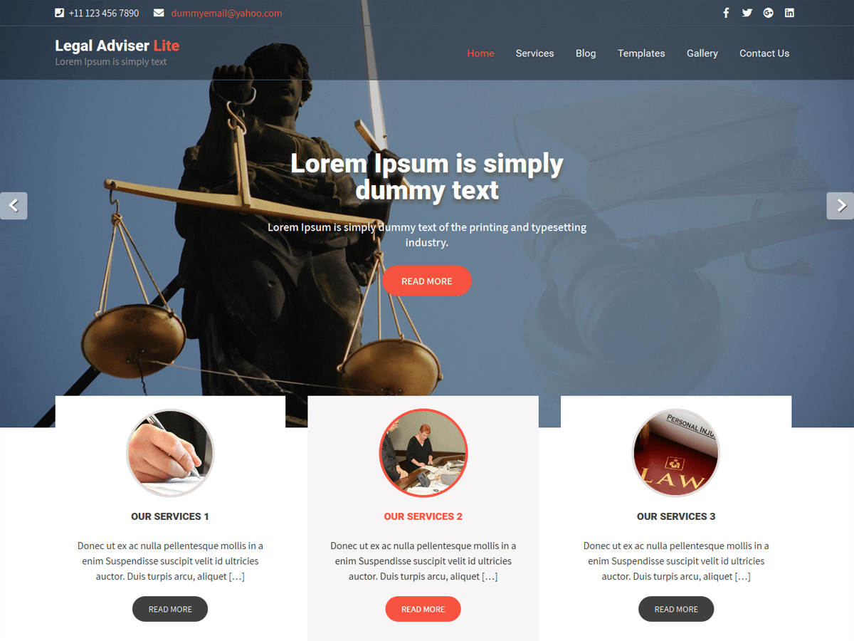 Legal Adviser Lite - Tema WordPress Legal Adviser Lite