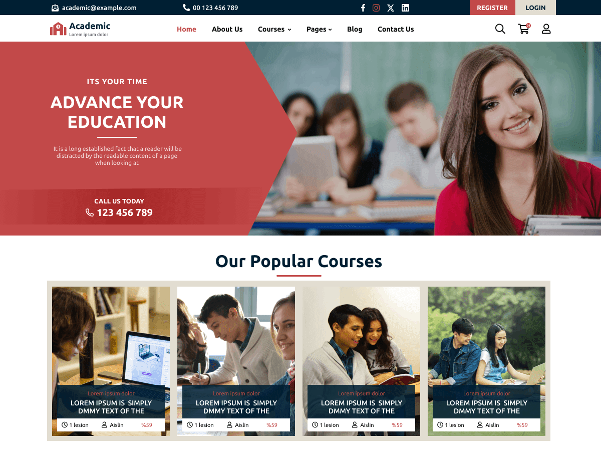 LMS Academy - Tema WordPress LMS Academy