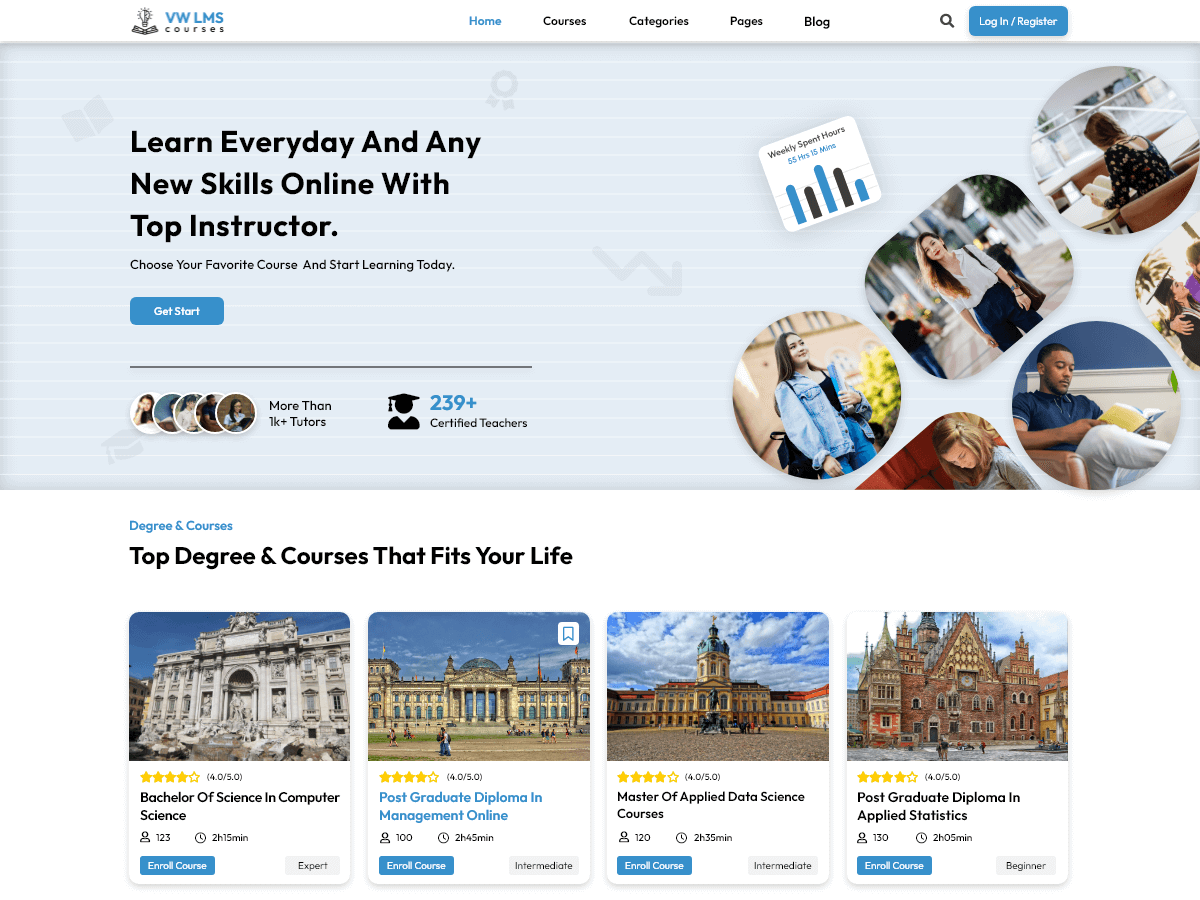 LMS Education Courses - Tema WordPress LMS Education Courses