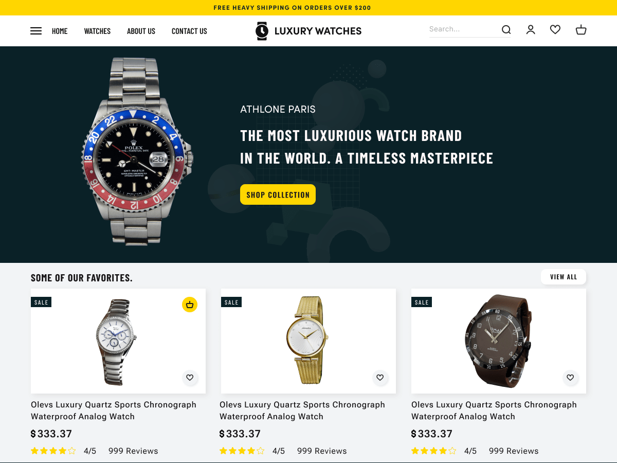 Luxury Watches - Tema WordPress Luxury Watches