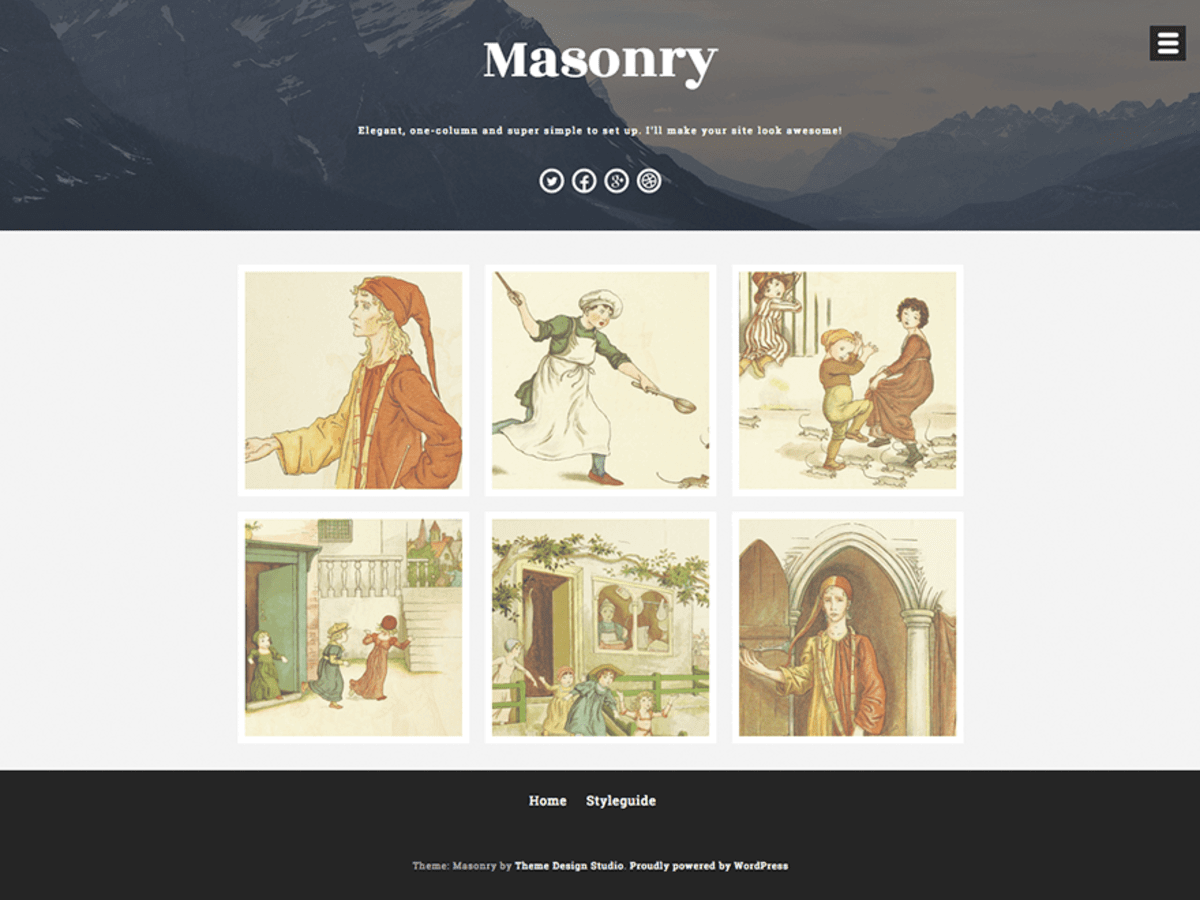 Masonry - Tema WordPress Masonry