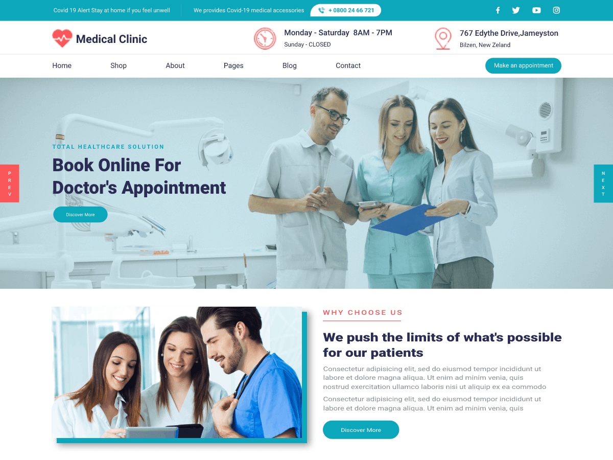 Medical Clinic Lite - Tema WordPress Medical Clinic Lite