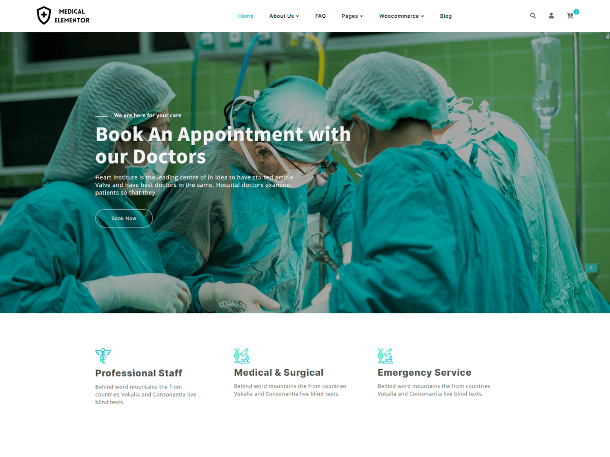 Medical Elementor - Tema WordPress Medical Elementor