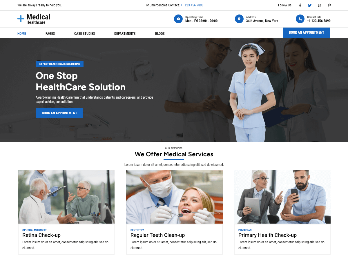 Medical Healthcare Elementor - Tema WordPress Medical Healthcare Elementor