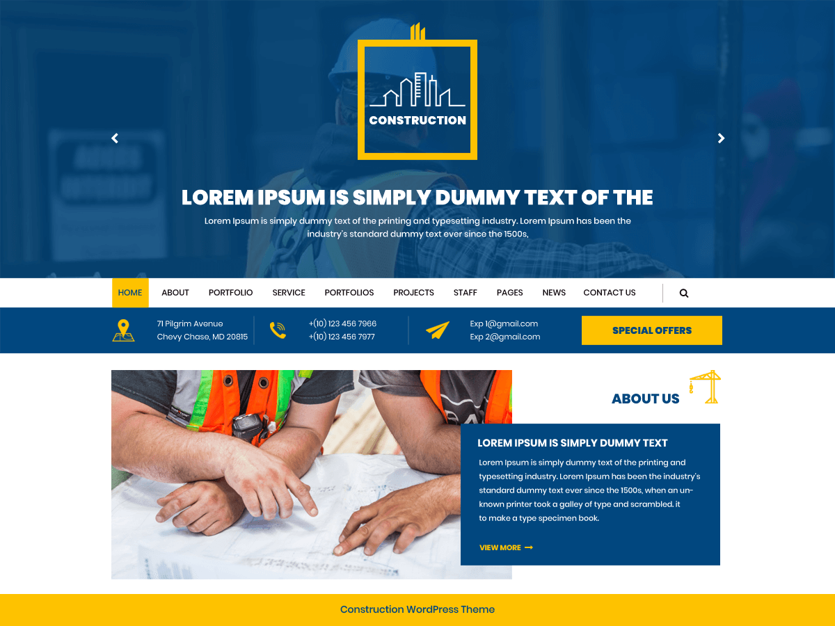 Mega Construction - Tema WordPress Mega Construction
