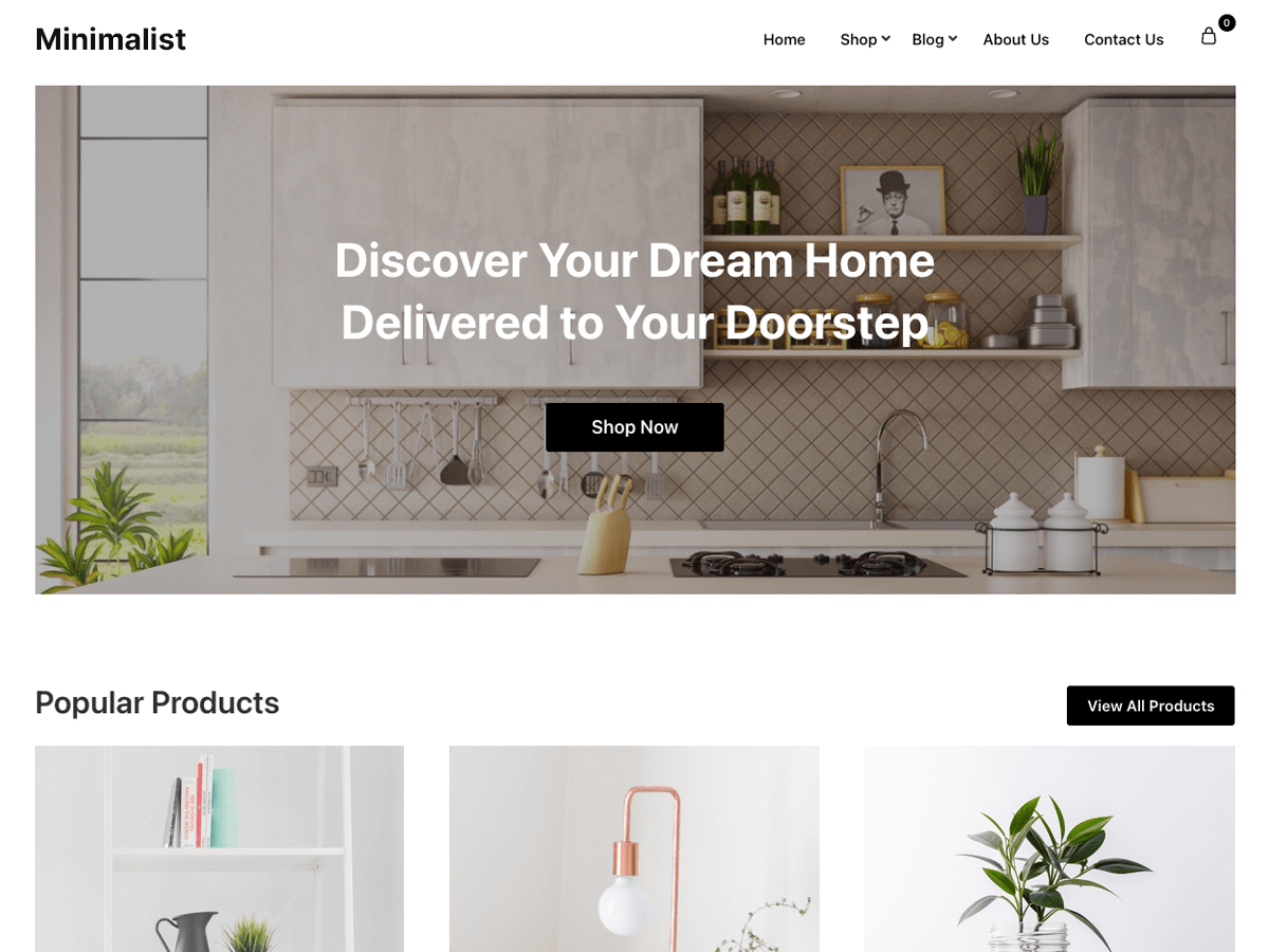 Minimalist eCommerce - Tema WordPress Minimalist eCommerce
