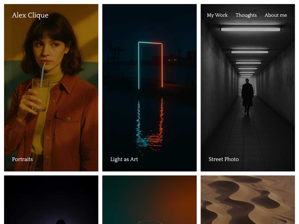 Minimalist Photography Portfolio