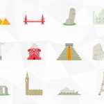 12 Famous Landmarks Icons