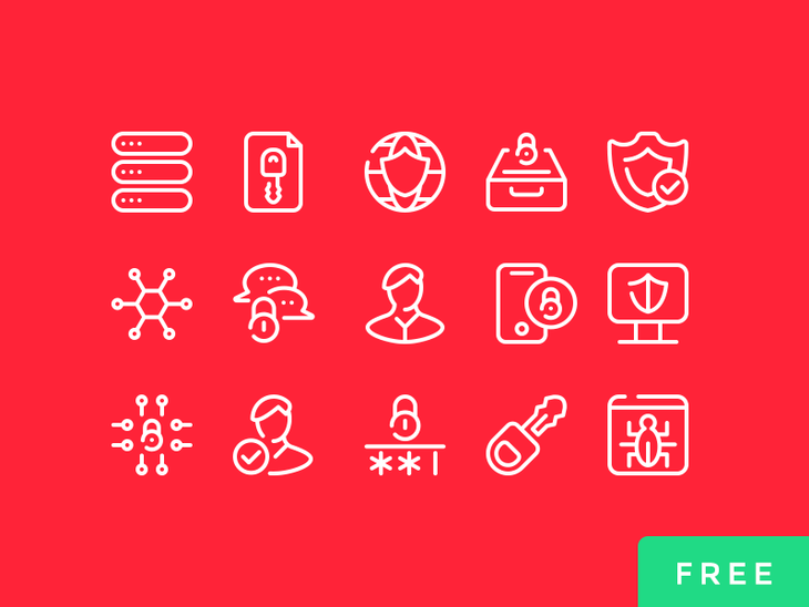 15 Cyber Security Icons