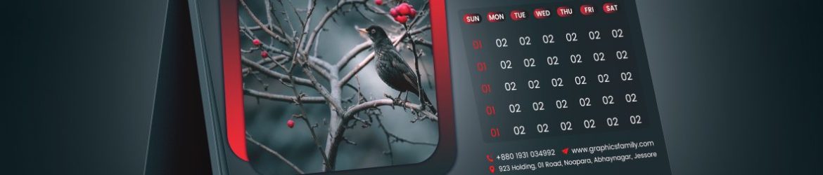 2023 Black Calendar Design
