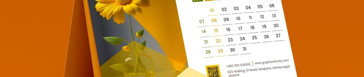 2024 Minimal and Simple Desk Calendar design Template