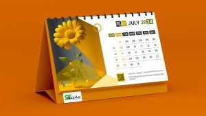 2024 Minimal and Simple Desk Calendar design Template