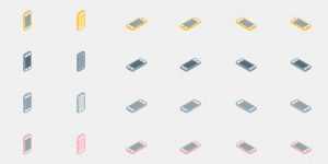 24 Isometric iPhone 6s Icons